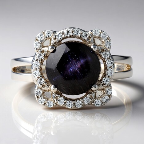 Anello in argento con Pietra del Sole Occhio di Gatto