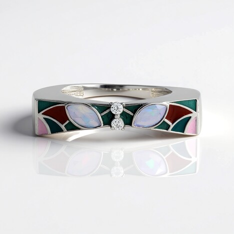Anello in argento con Opale di Welo (SAELOCANA)