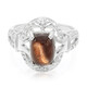 Anello in argento con Occhio di Tigre Rosso