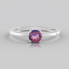 Anello in argento con Topazio Mistico Porpora
