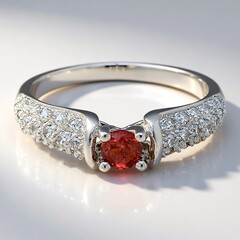 Anello in argento con Granato Malaya