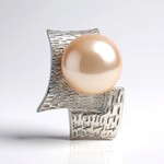 Ciondolo in argento con Perla Ming Porpora (MONOSONO COLLECTION)