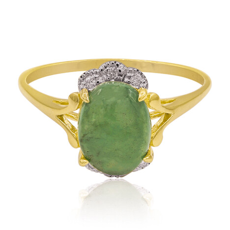 Anillo en oro con Jadeita verde noble (Annette)
