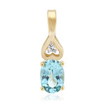 Colgante en oro con Turmalina tono petróleo