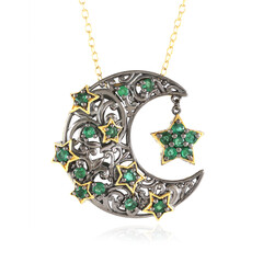 Zambian Emerald Silver Necklace