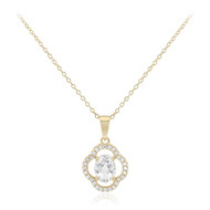 Collana in argento con Topazio Bianco