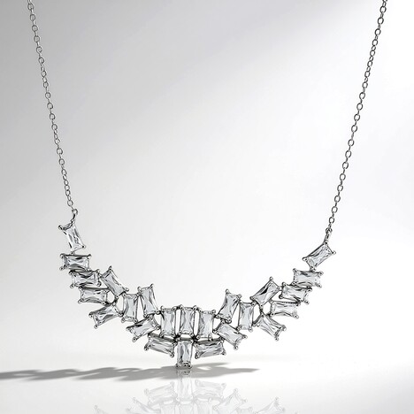 Collana in argento con Topazio Bianco