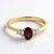 Anello in oro con Rubino Mozambico AAA (CIRARI)