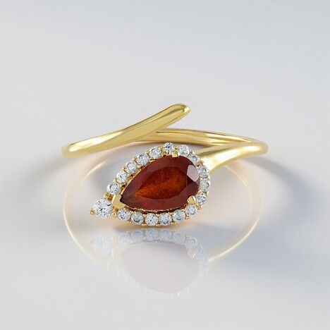 Anello in argento con Granato Essonite