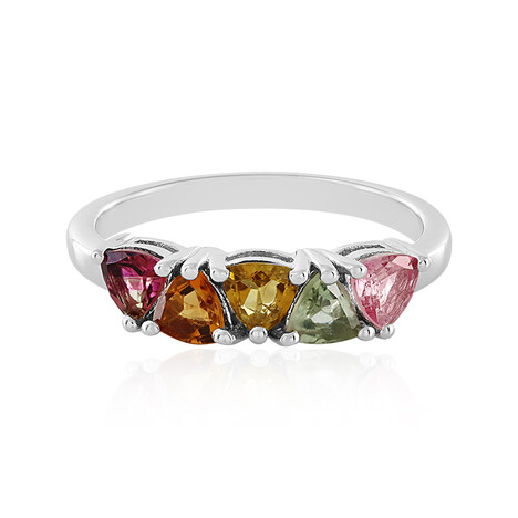 Fancy Tourmaline Silver Ring
