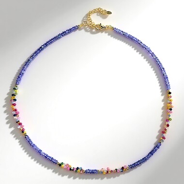 Tanzanite Silver Necklace (Riya)