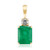 9K Sao Francisco Emerald Gold Pendant