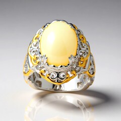 Anello in argento con Opale di Welo (Gems en Vogue)