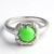 Anello in argento con Crisoprasio Imperiale