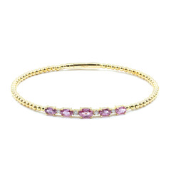 Pinkfarbener Saphir-Goldarmreif (CIRARI)