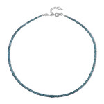 Collana in argento con Topazio Blu Londra