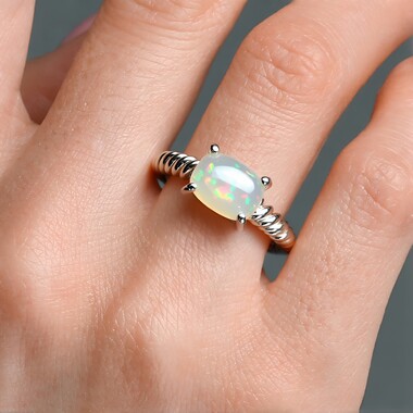 Welo-Opal-Silberring
