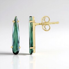 Orecchini in oro con Tormalina Verde Brasiliana (de Melo Gold)