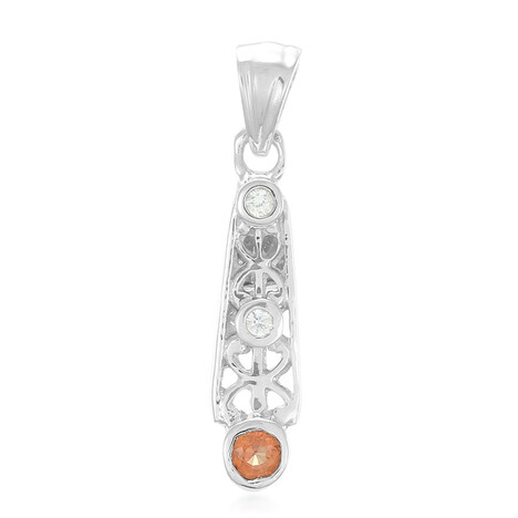 Tansania-Rubin-Silberanhänger