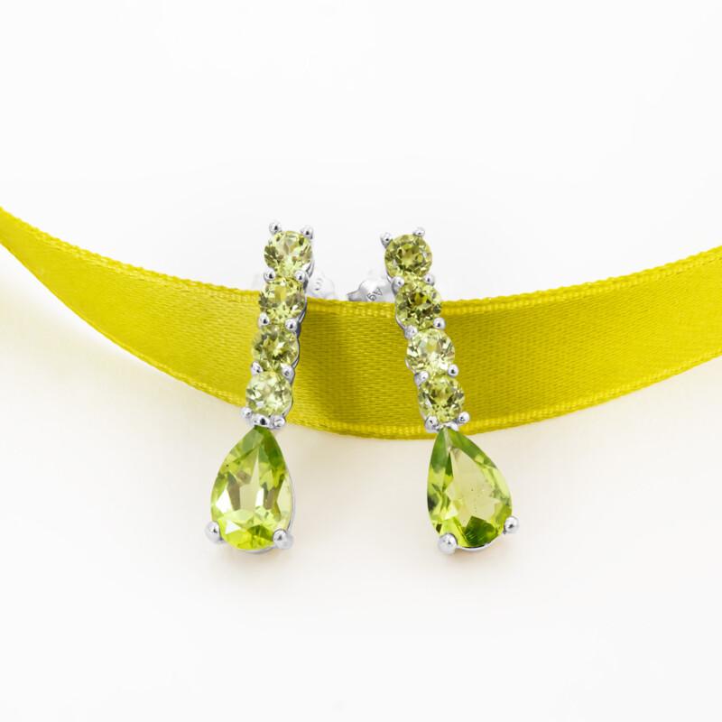 Peridot-Silberohrringe