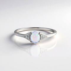 Anello in argento con Opale di Welo