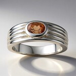 Anello in argento con Tormalina Rosa Brasiliana (Pallanova)