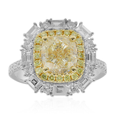 Gelber SI2 Brillant-Goldring (CIRARI)
