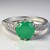 Anello in argento con Calcedonio Verde