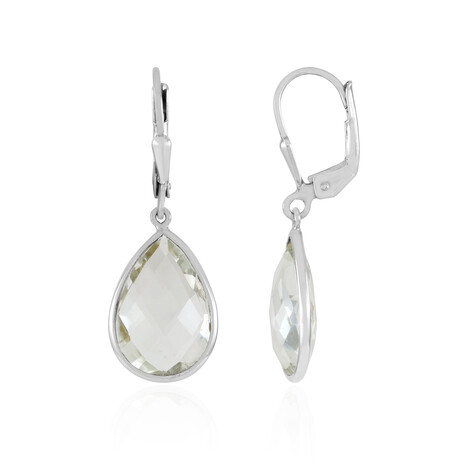 Pendientes en plata con Amatista verde