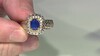 Zilveren ring met een kobaltblauwe spinel (Gems en Vogue)