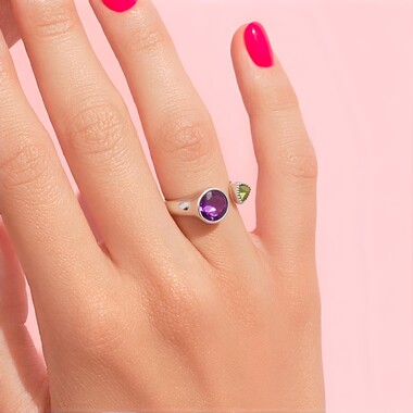 Bague en argent et Améthyste (TPC)