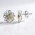 Boucles d'oreilles en argent et Saphir jaune