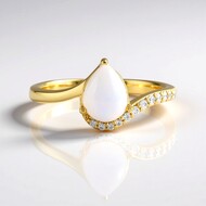 Bague en argent et Opale Welo