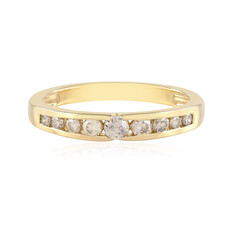Bague en argent et Diamant champagne I2 (de Melo)
