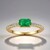 Anello in oro con Smeraldo Zambia