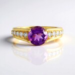 Anello in argento con Ametista del Marocco