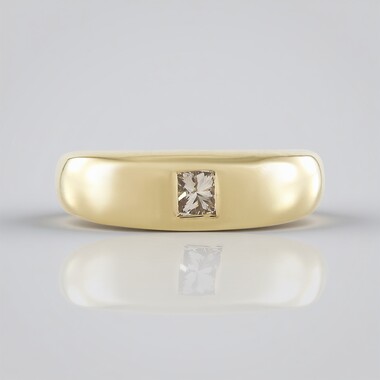 Bague en argent et Diamant chocolat I3