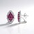 Orecchini in argento con Rodolite