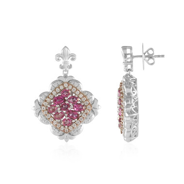 Pinkfarbener Topas-Silberohrringe (Dallas Prince Designs)