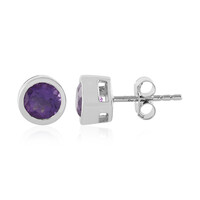 Sibirischer Amethyst-Silberohrringe