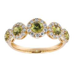 Gouden ring met een Madagaskar Demantoid