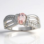 Anello in argento con MORGANITE MARROPINO