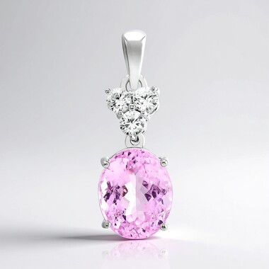Kunzite Silver Pendant