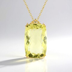 Collana in argento con Quarzo Ouro Verde (Gems en Vogue)