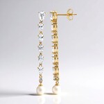 Boucles d'oreilles en argent et Topaze blanche
