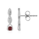 Pendientes en plata con Espinela roja noble
