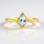 Anello in argento con Topazio Blu Cielo