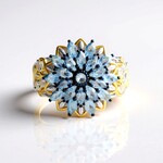 Anello in argento con Acquamarina (Gems en Vogue)