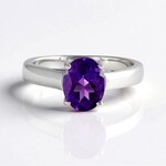 Anello in argento con Ametista Zambiana