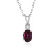 Collana in argento con Granato Magenta